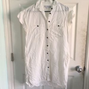 Creatures of comfort white linen dress. Small